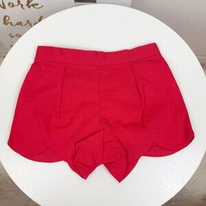 Jacadi Red Scallop Hem Cotton Shorts